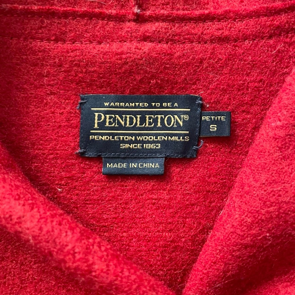Unique Pendleton Scarlet Woolen Long Vest - Picture 2 of 3